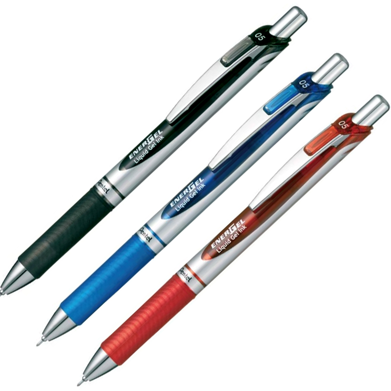 Pentel Pen Energel - 3 SZT. Japońskie długopisy żelowe Pentel