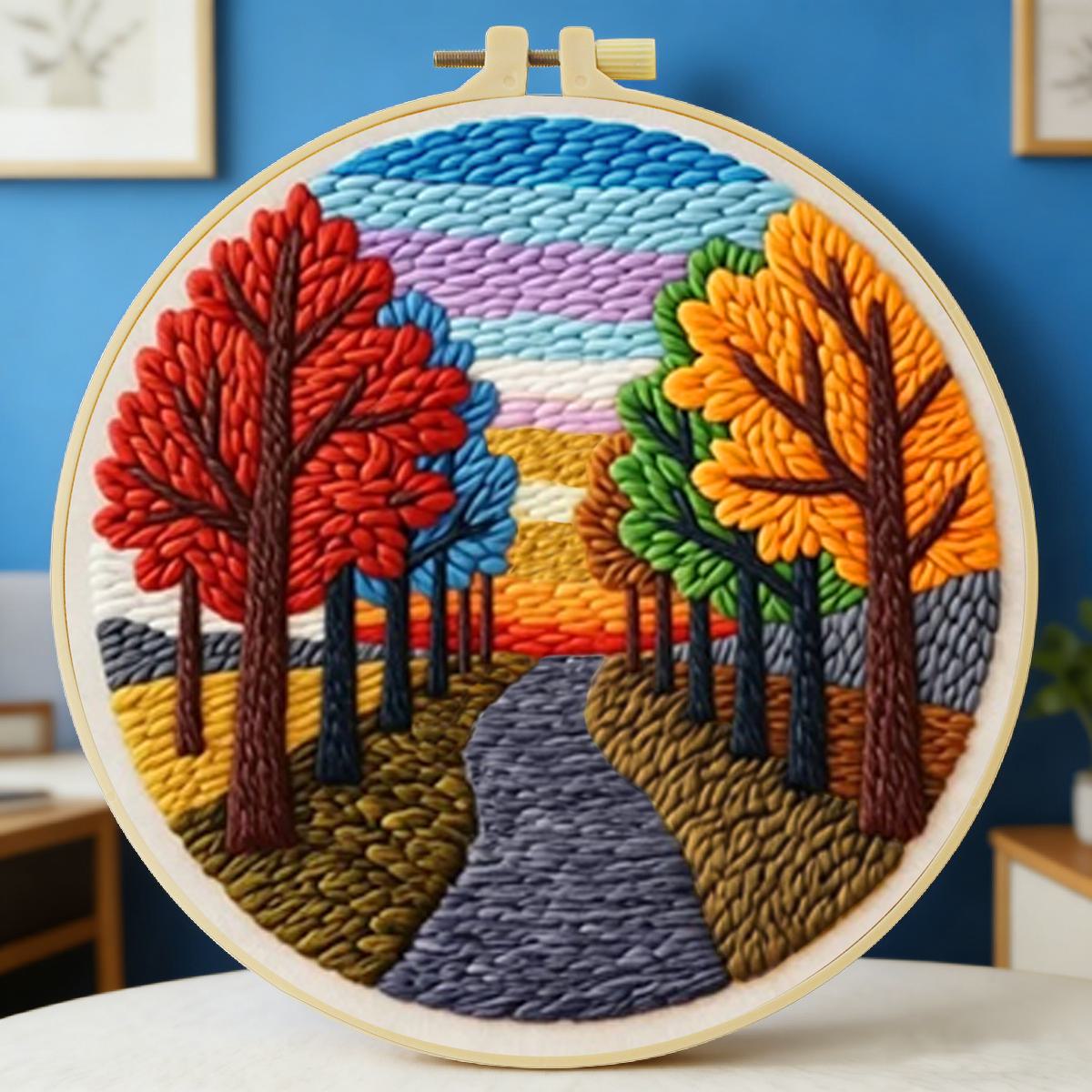 Printed Embroidery Kit - Zestaw do haftowania punch needle z