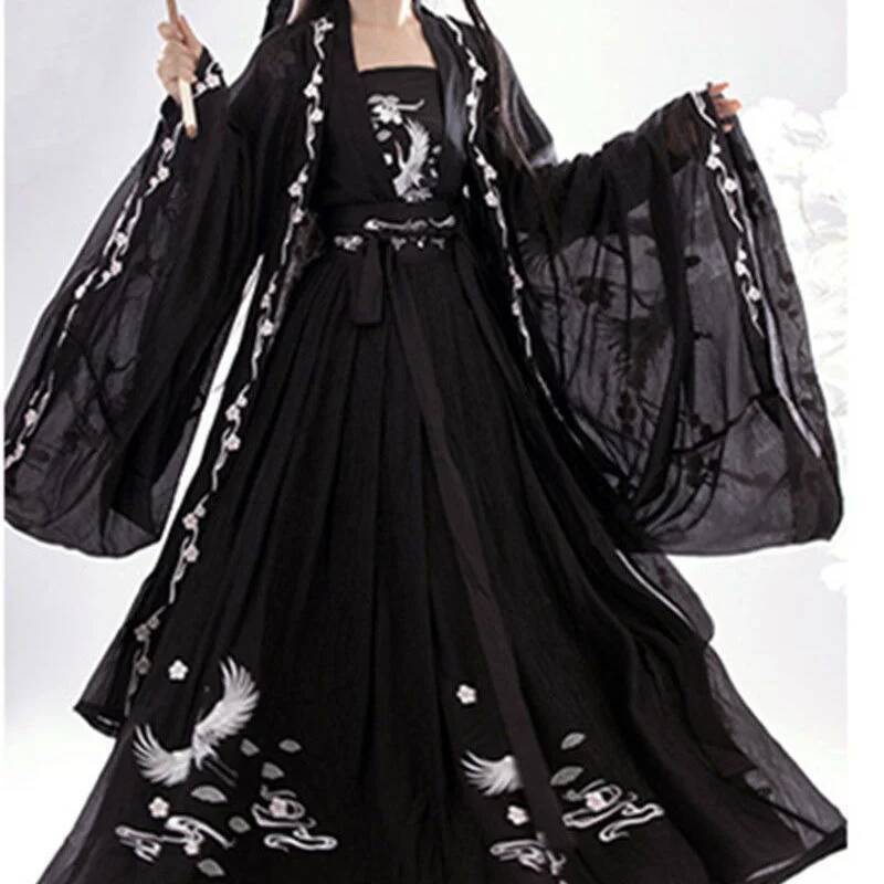 Embroidery Skirt - Damska chińska starożytna Hanfu, haft w