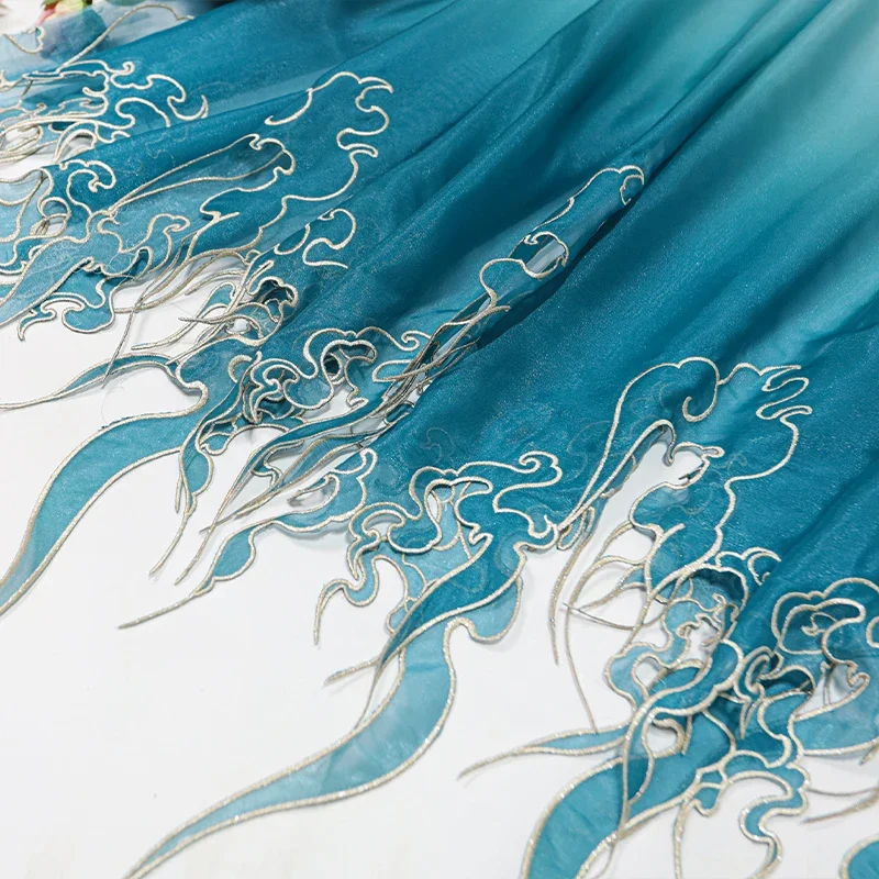Embroidery Skirt - Tkanina w stylu chińskim z haftem,
