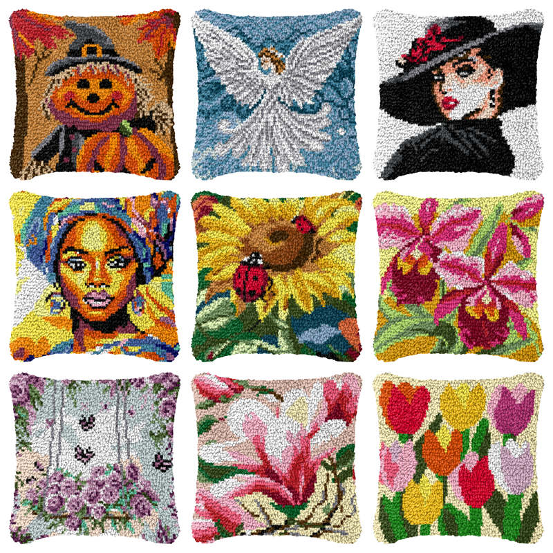 Printed Embroidery Kit - Zestawy do haftowania metodą latch hook:
