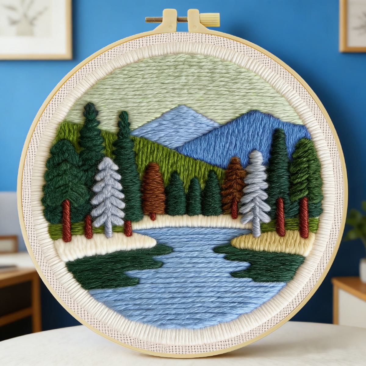 Printed Embroidery Kit - Zestaw do haftowania punch needle z