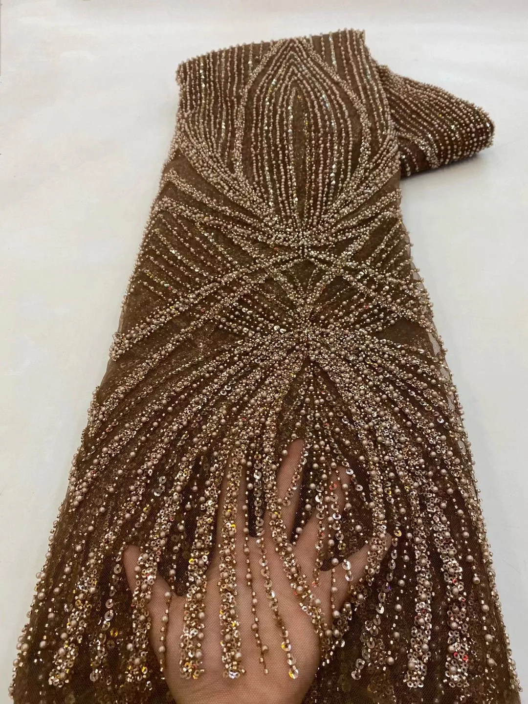 Embroidery Gradient - 2 jardy wysokiej jakości afrykańskiej koronki