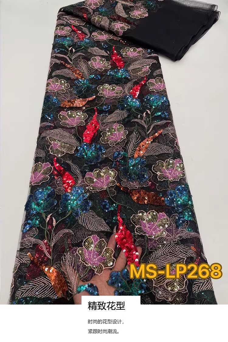Embroidery Gradient - 1 jard Luksusowa dwukolorowa tkanina z