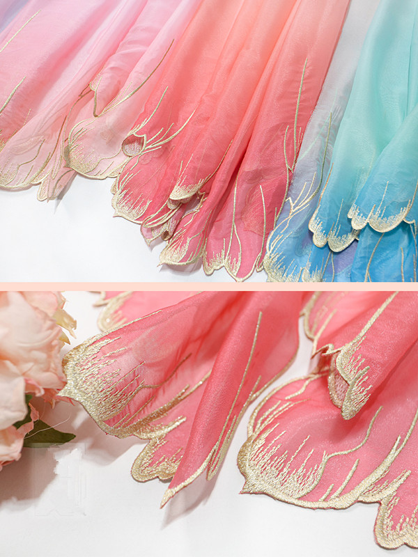 Embroidery Gradient - haft zielony niebieski kolor gradientu miękka