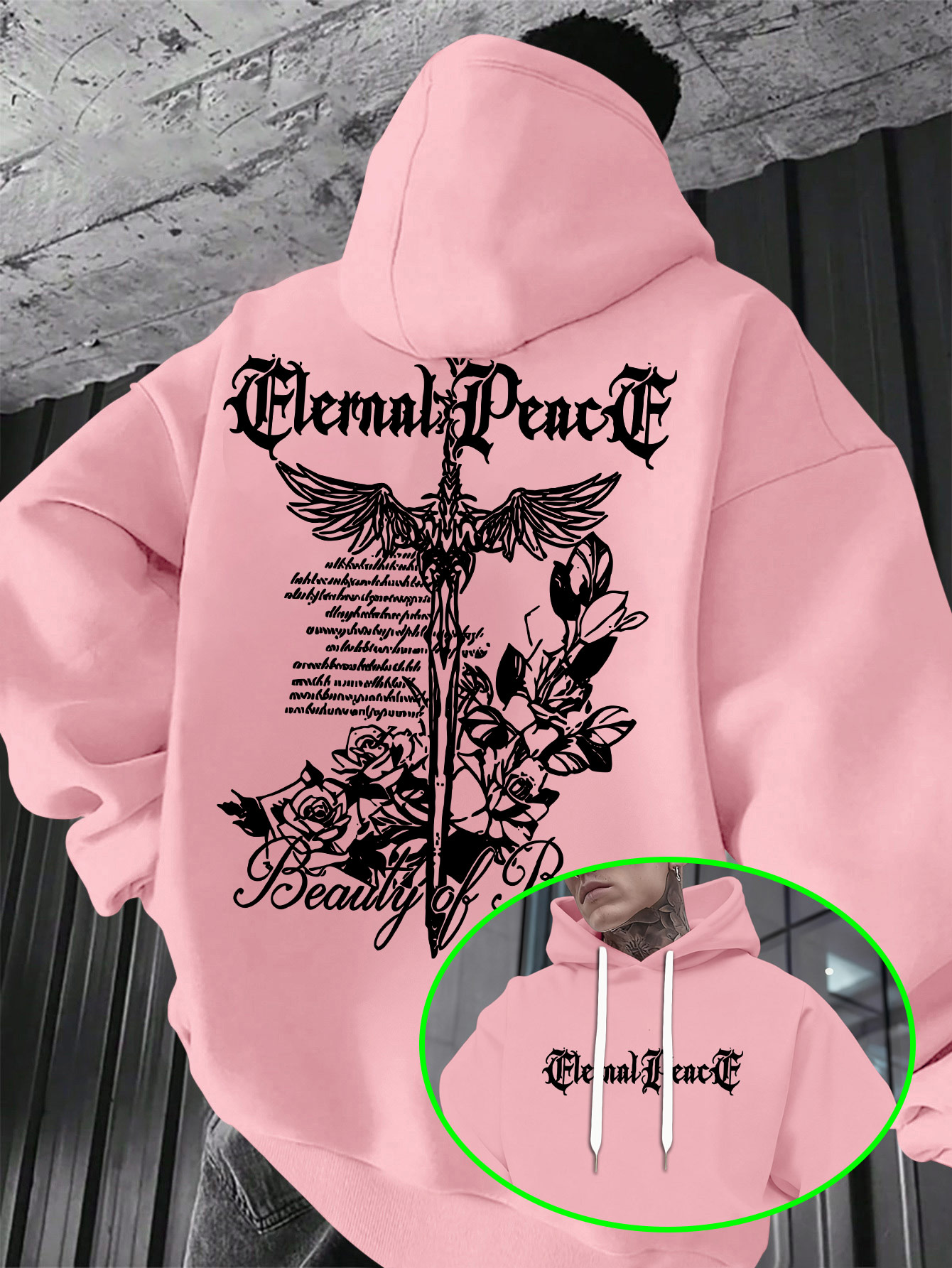 Męska bluza z kapturem w stylu – Embroidery Font Free recenzja i cena
