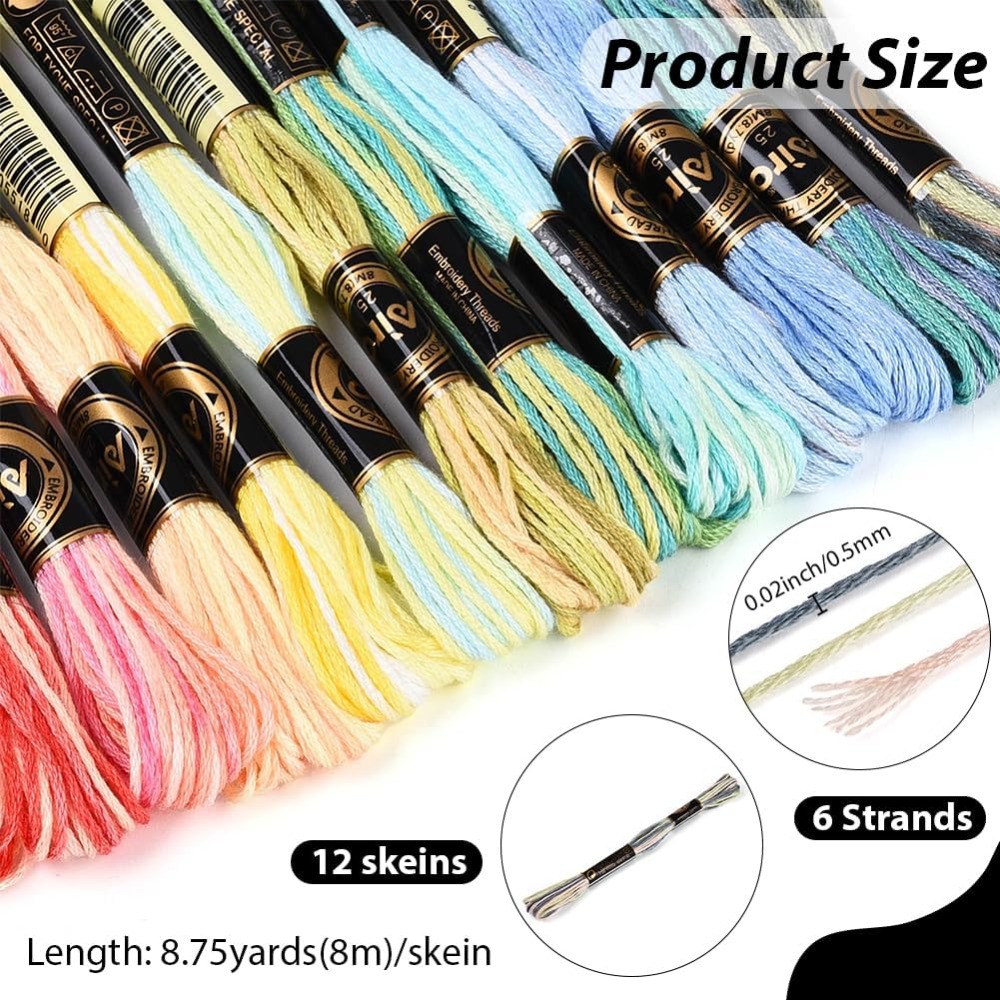 12 motków, 105 jardów, 6-nitko – Embroidery Gradient recenzja i cena