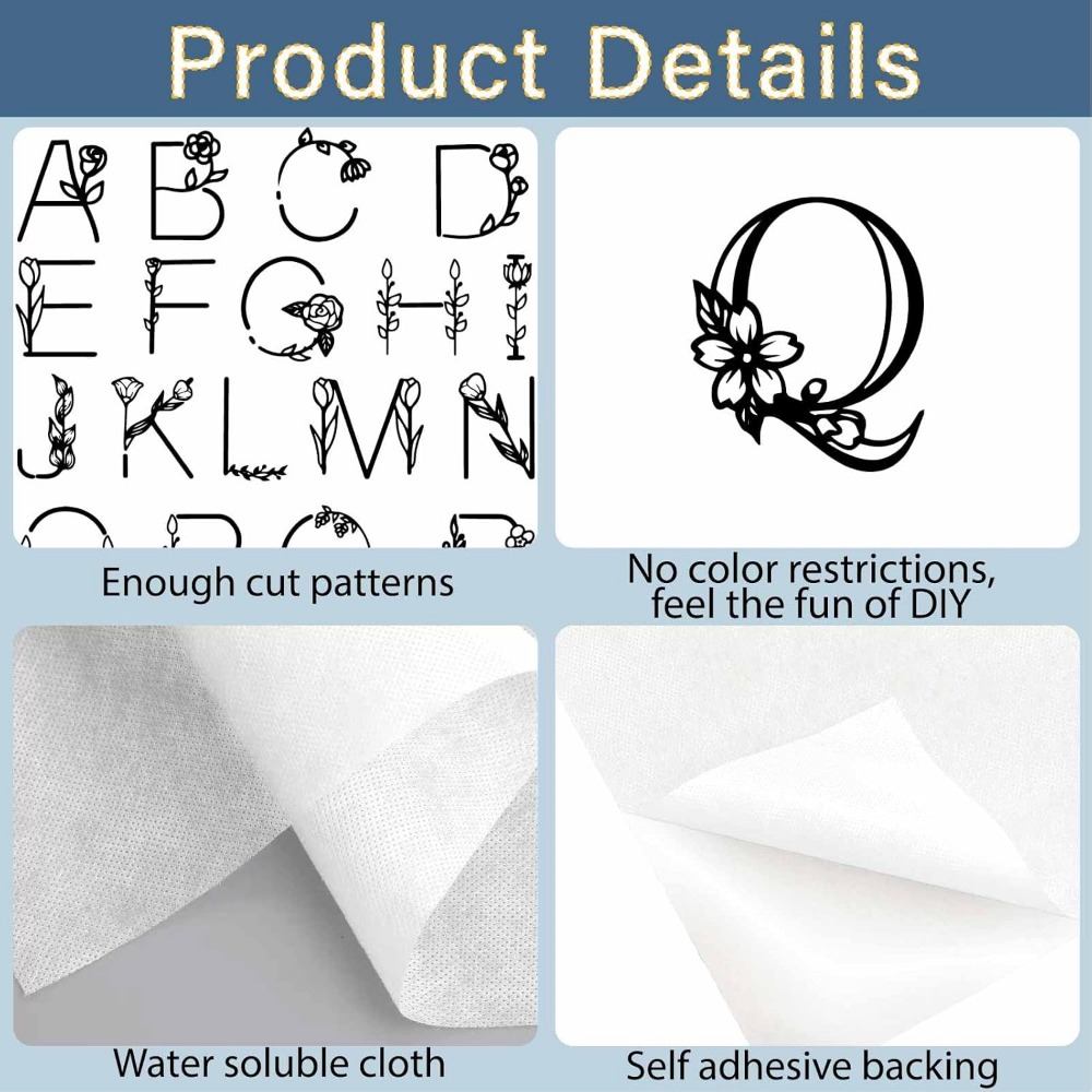 Litera A-Z rozpuszczalne w wod – Printed Embroidery Kit recenzja i cena