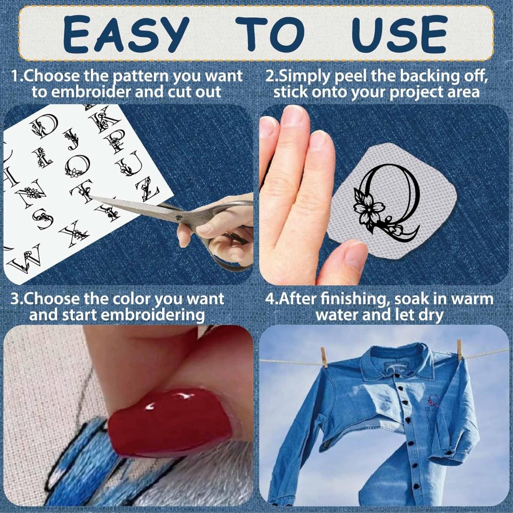 Litera A-Z rozpuszczalne w wod – Printed Embroidery Kit recenzja i cena