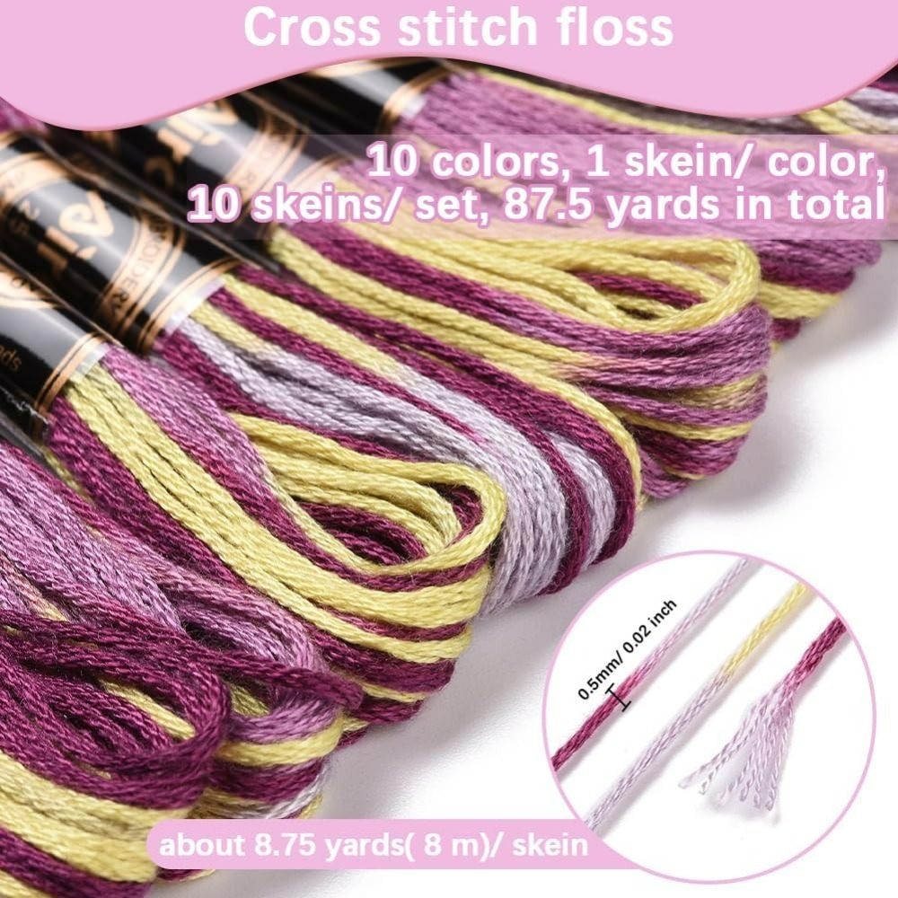 6 nici fioletowa różnokolorowa – Embroidery Gradient recenzja i cena