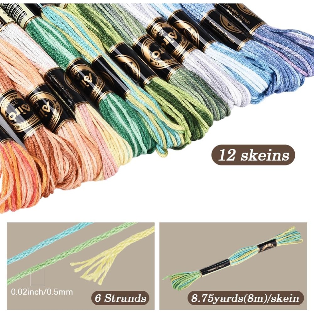 12 motków, 105 jardów, mulina  – Embroidery Gradient recenzja i cena