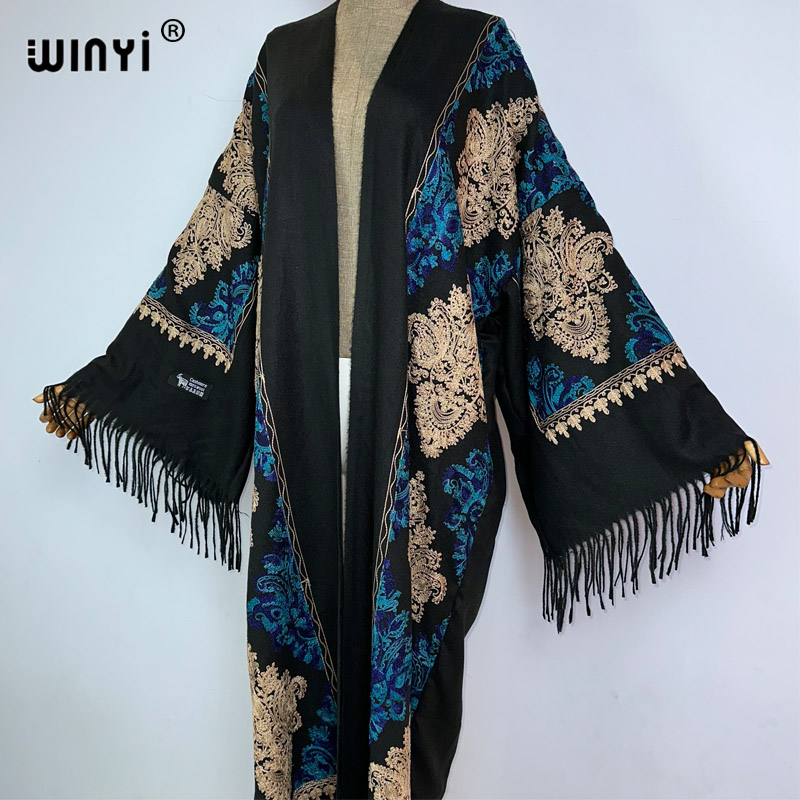 WINYI Zimowy damski płaszcz z  – Embroidery Pashmina recenzja i cena