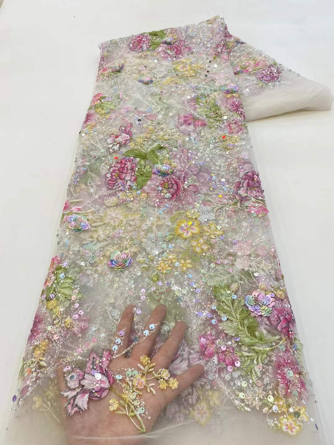 Afrykańska koronka z cekinami  – Embroidery Gradient recenzja i cena
